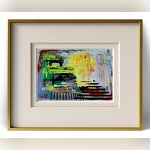 Original Abstract Multicolor Art 9x12